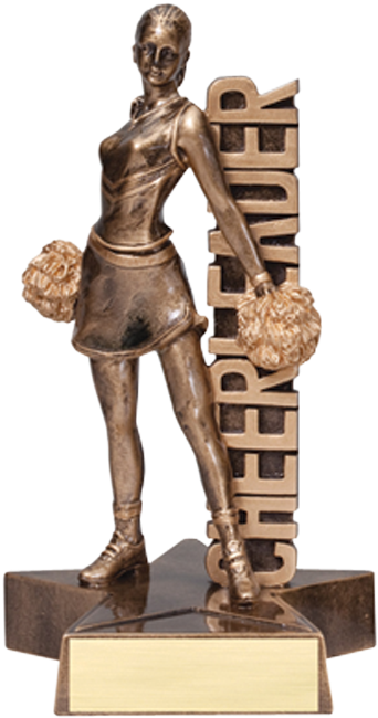 Cheerleader Trophy Statue PNG image