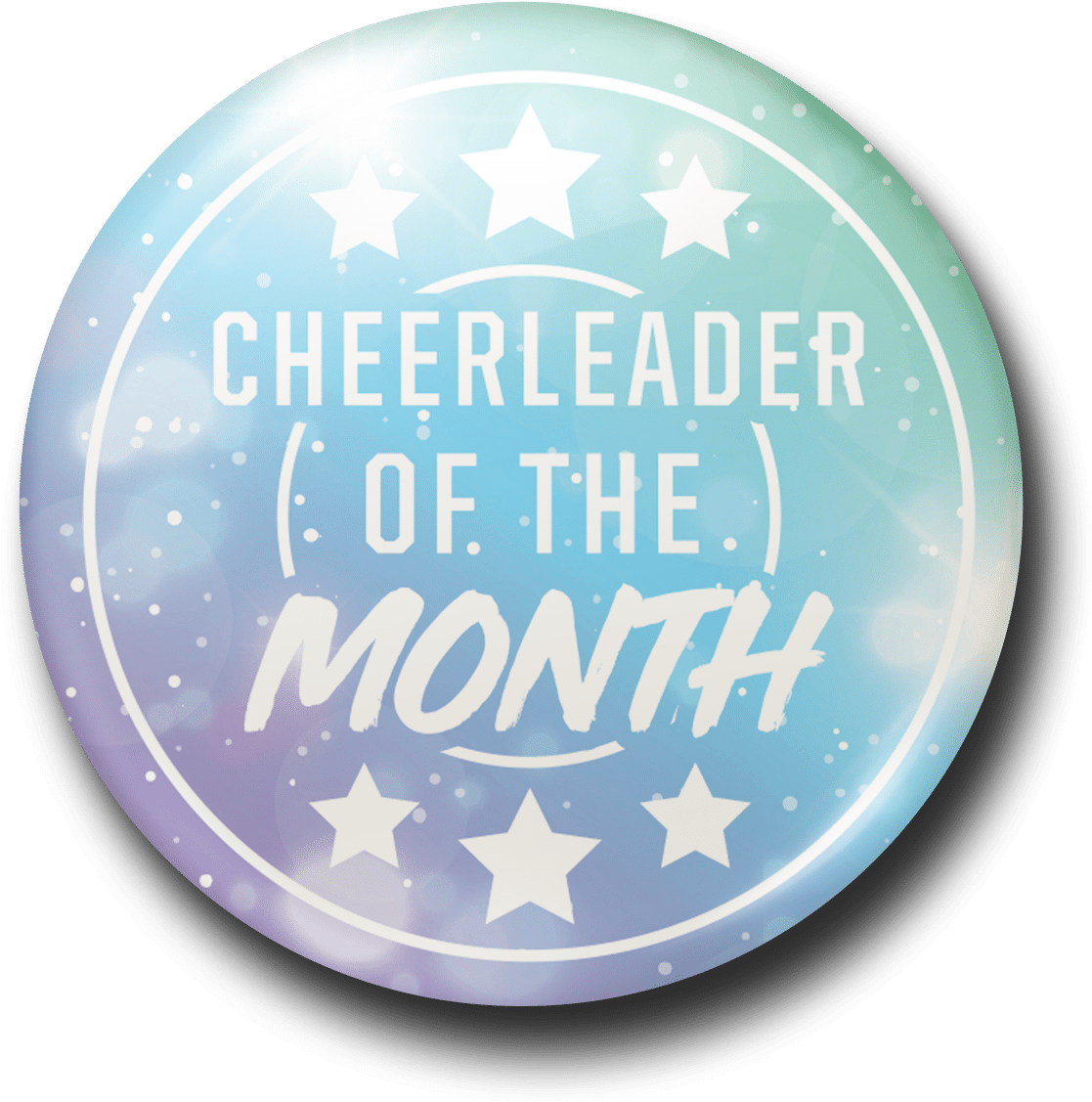 Cheerleaderofthe Month Award Badge PNG image