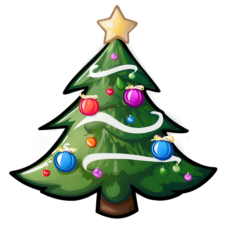 Cheery Christmas Tree Drawing Png 06252024 PNG image