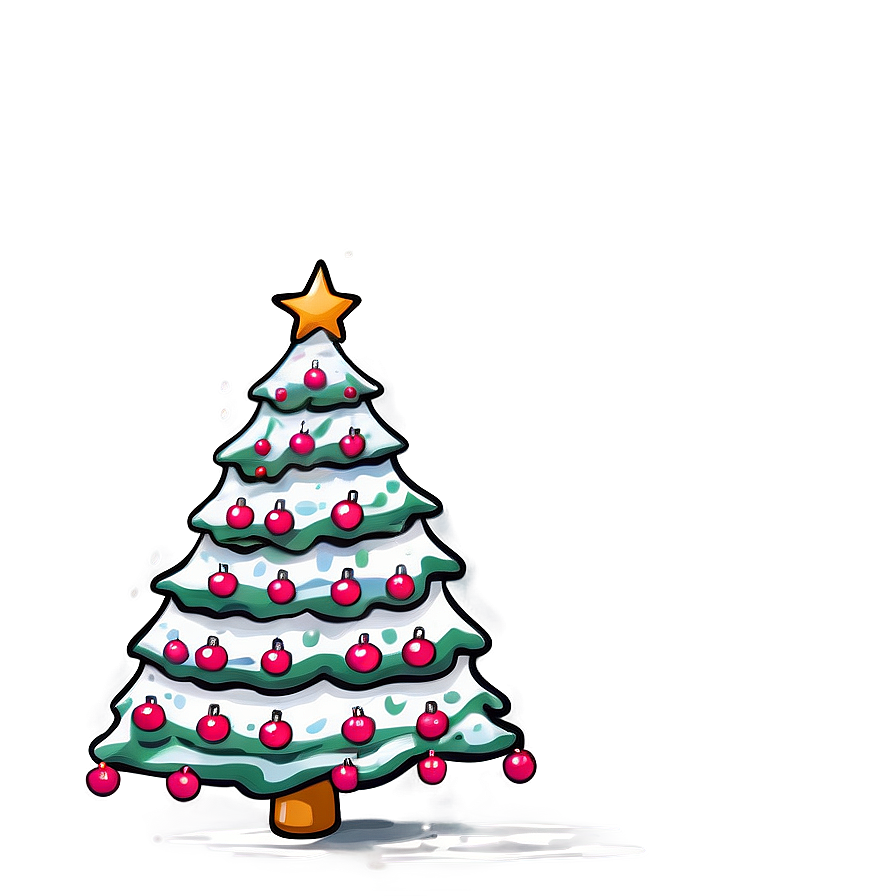 Cheery Christmas Tree Drawing Png 38 PNG image