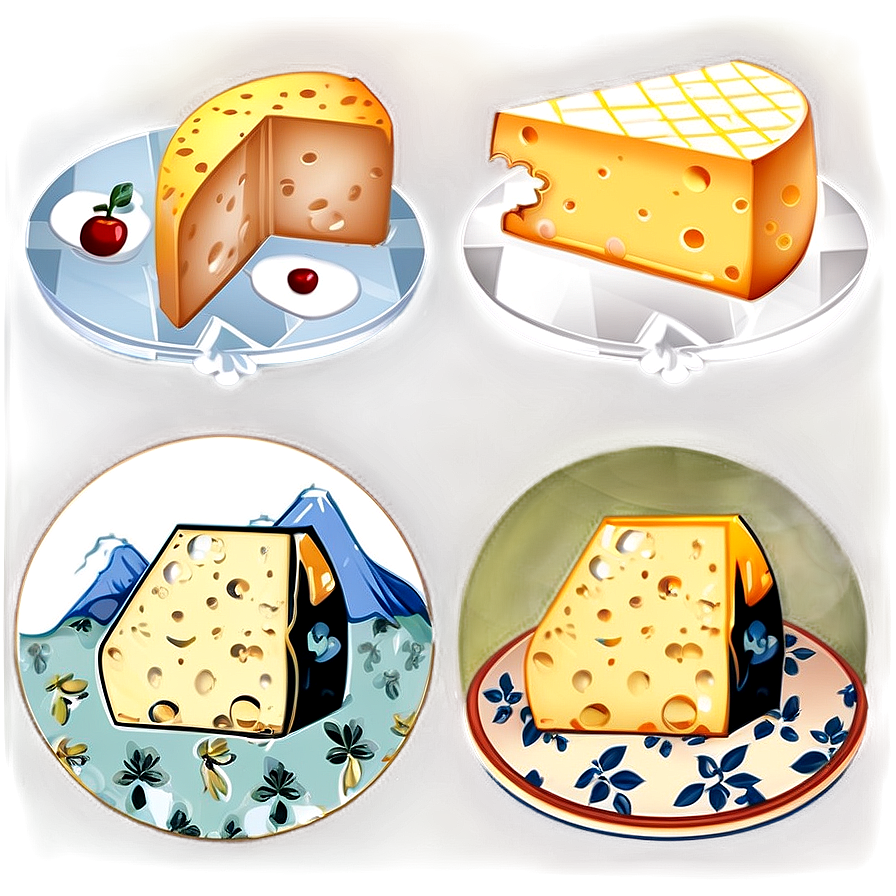 Cheese Plates Collection Png 93 PNG image