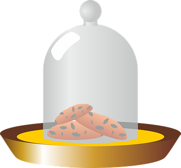 Cheese Wedge Under Glass Dome PNG image