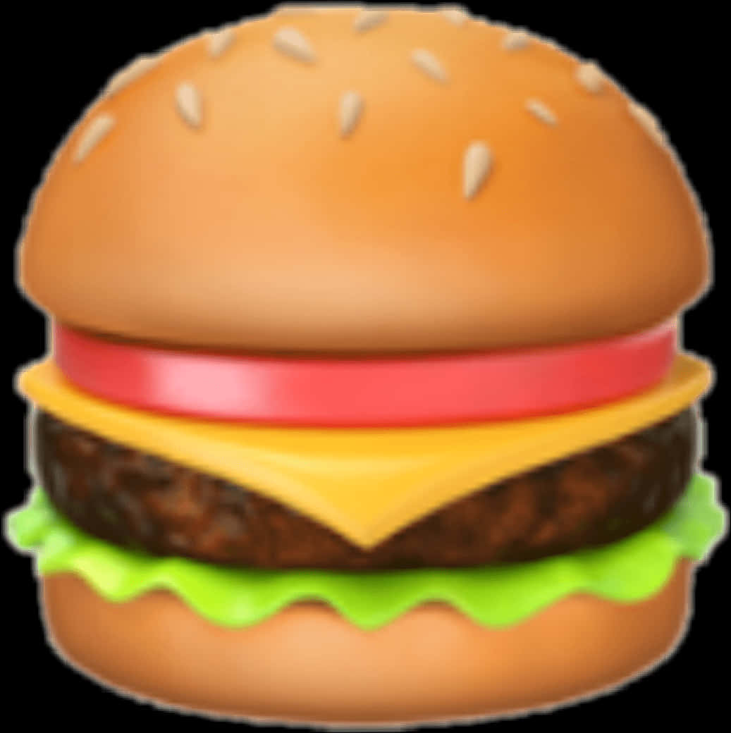 Cheeseburger Emoji Graphic PNG image