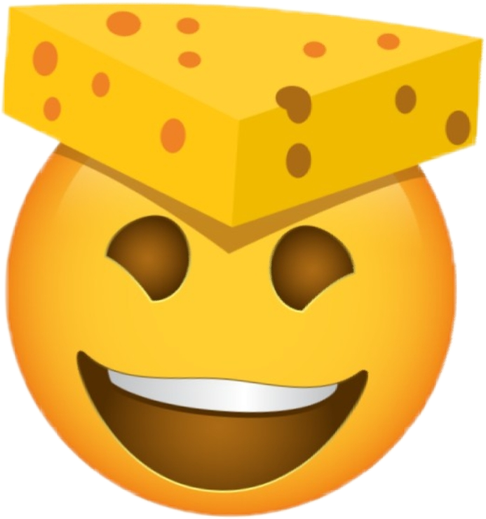 Cheesehead Laughing Emoji PNG image