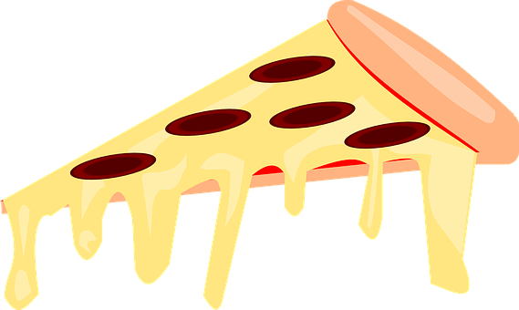 Cheesy Pepperoni Pizza Slice PNG image