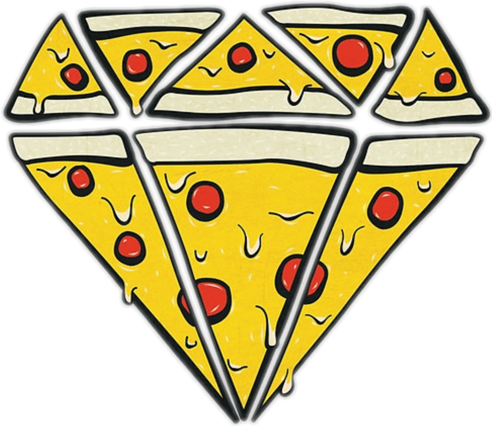 Cheesy Pepperoni Pizza Slices Graphic PNG image