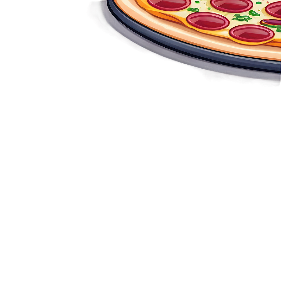 Cheesy Pizza Cartoon Graphic Png 06272024 PNG image