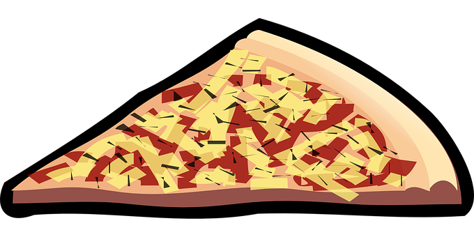 Cheesy Pizza Slice Vector PNG image