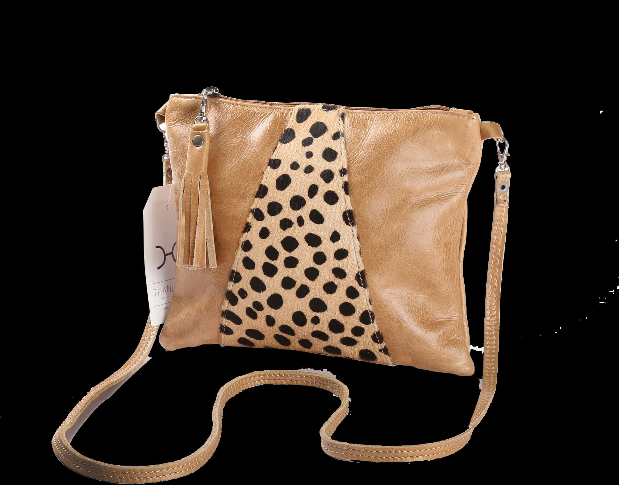 Cheetah Print Crossbody Bag PNG image