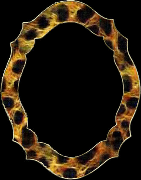 Cheetah Print Frame Design PNG image