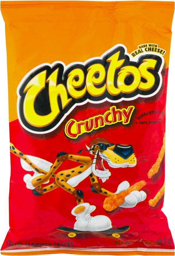 Cheetos Crunchy Snack Bag PNG image