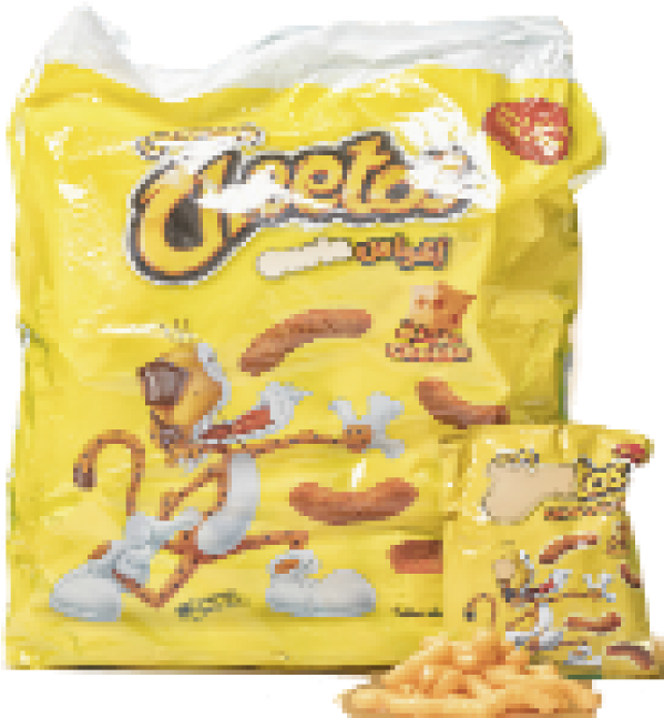 Cheetos Package Arabic Label PNG image