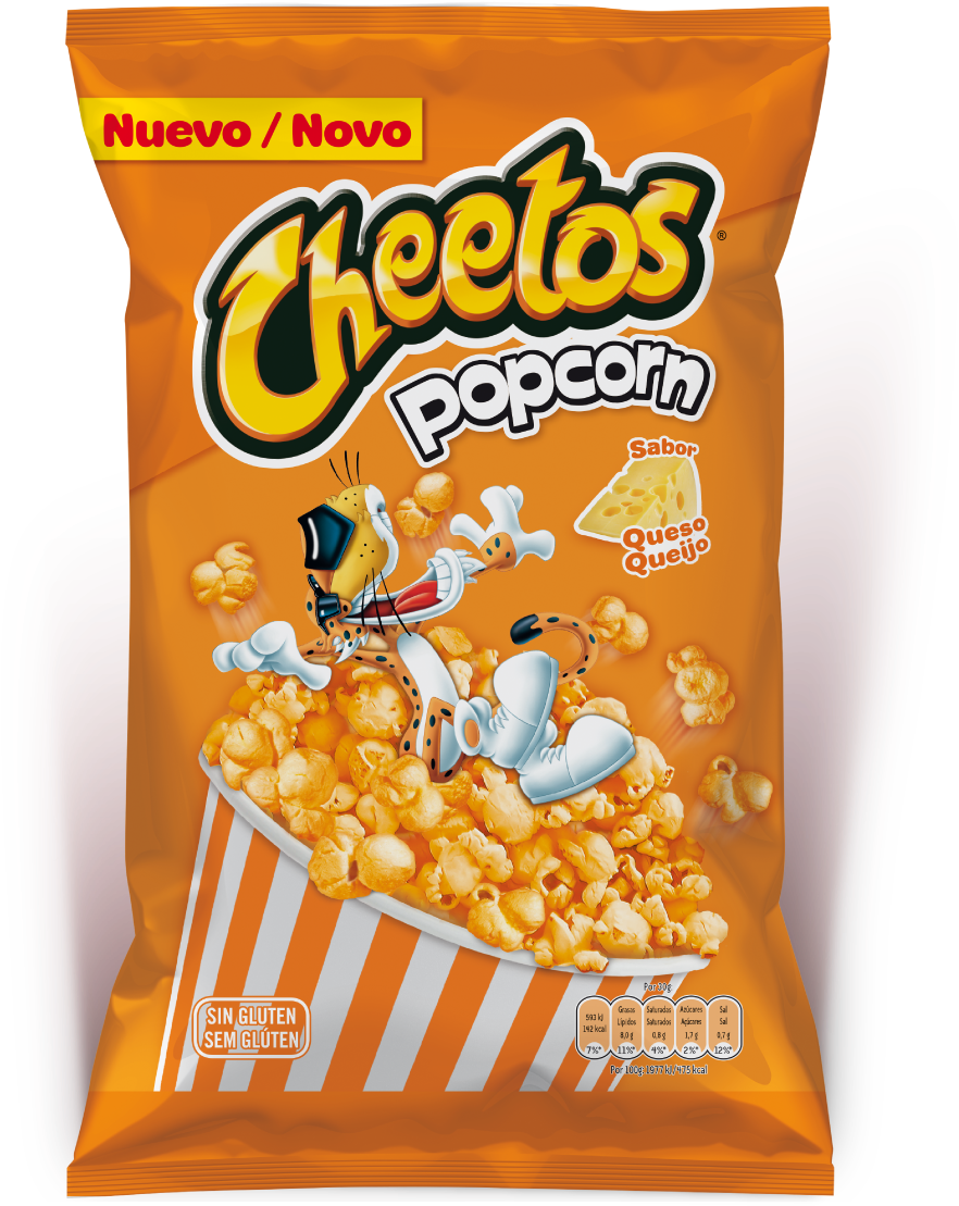 Cheetos Popcorn Queso Flavor Package PNG image