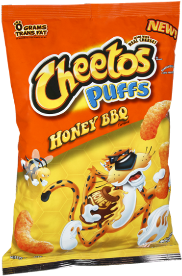 Cheetos Puffs Honey B B Q Flavored Snack Package PNG image