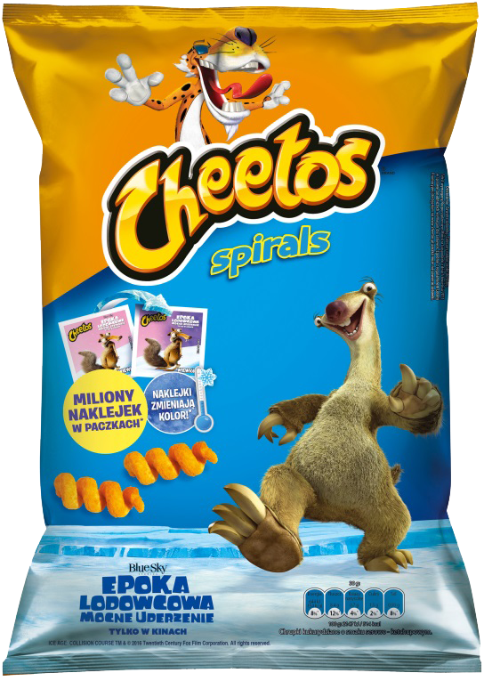 Cheetos Spirals Packagewith Animated Character PNG image