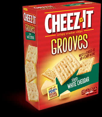 Cheez It Grooves Sharp White Cheddar Box PNG image