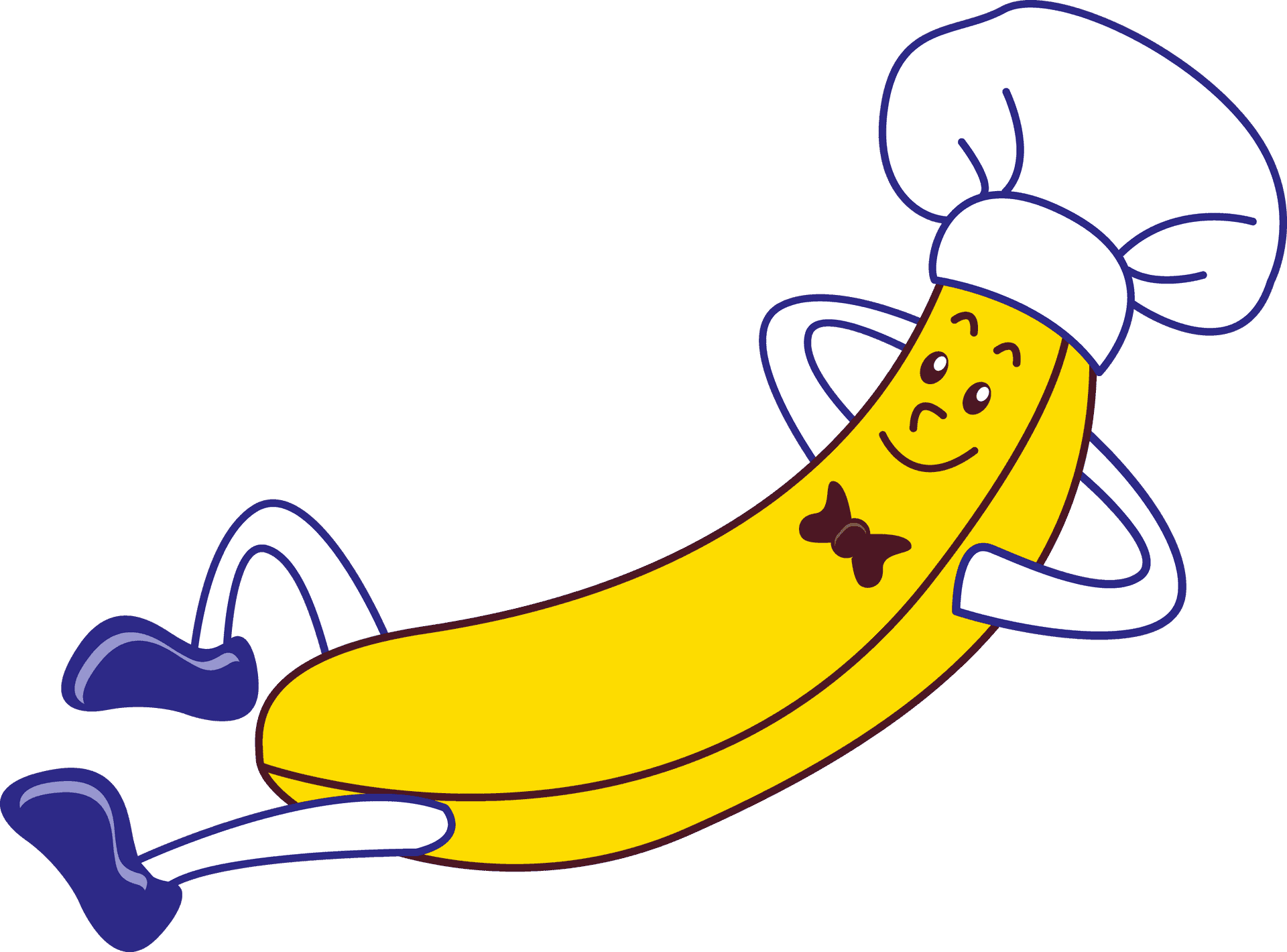 Chef Banana Cartoon Character PNG image