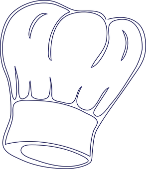 Chef Hat Outline Graphic PNG image
