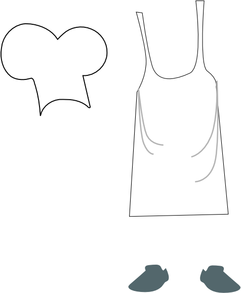 Chef Hatand Apron Vector Illustration PNG image