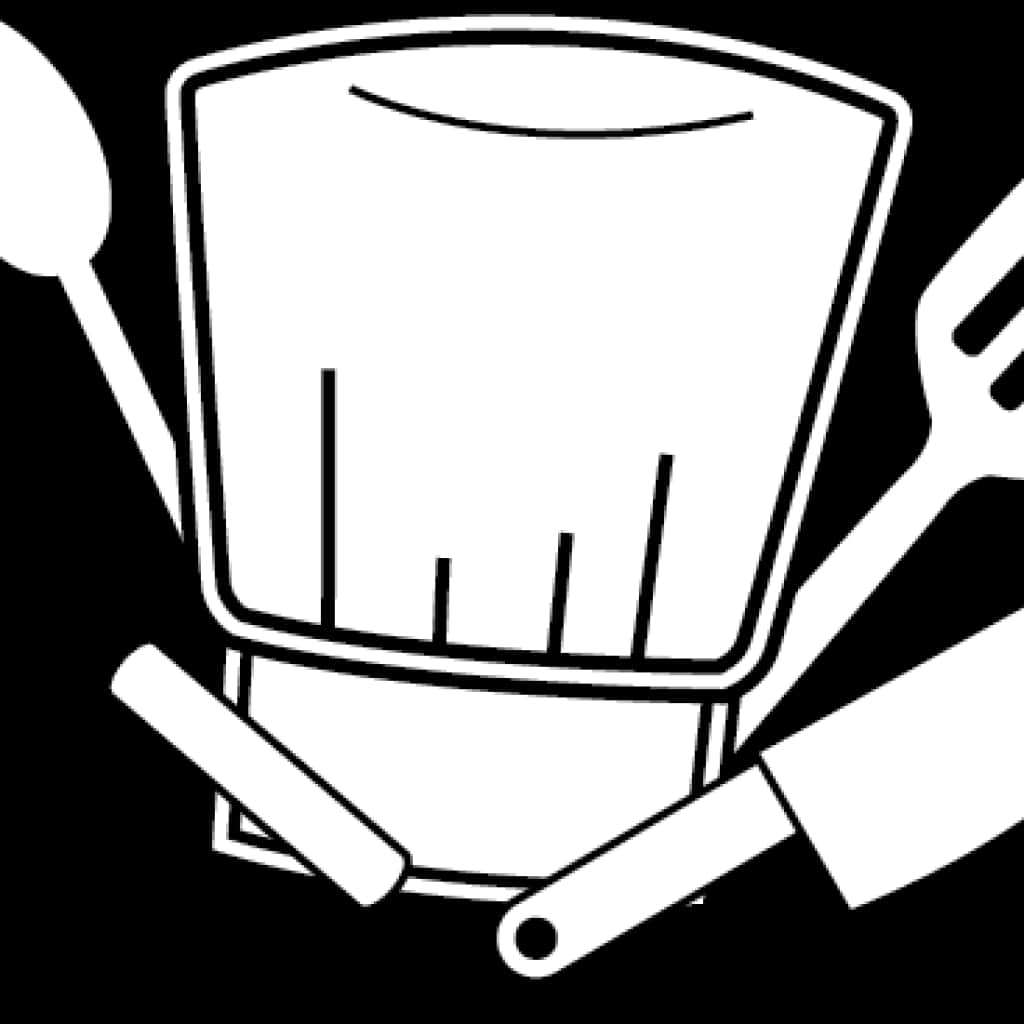 Chef Hatand Utensils Graphic PNG image