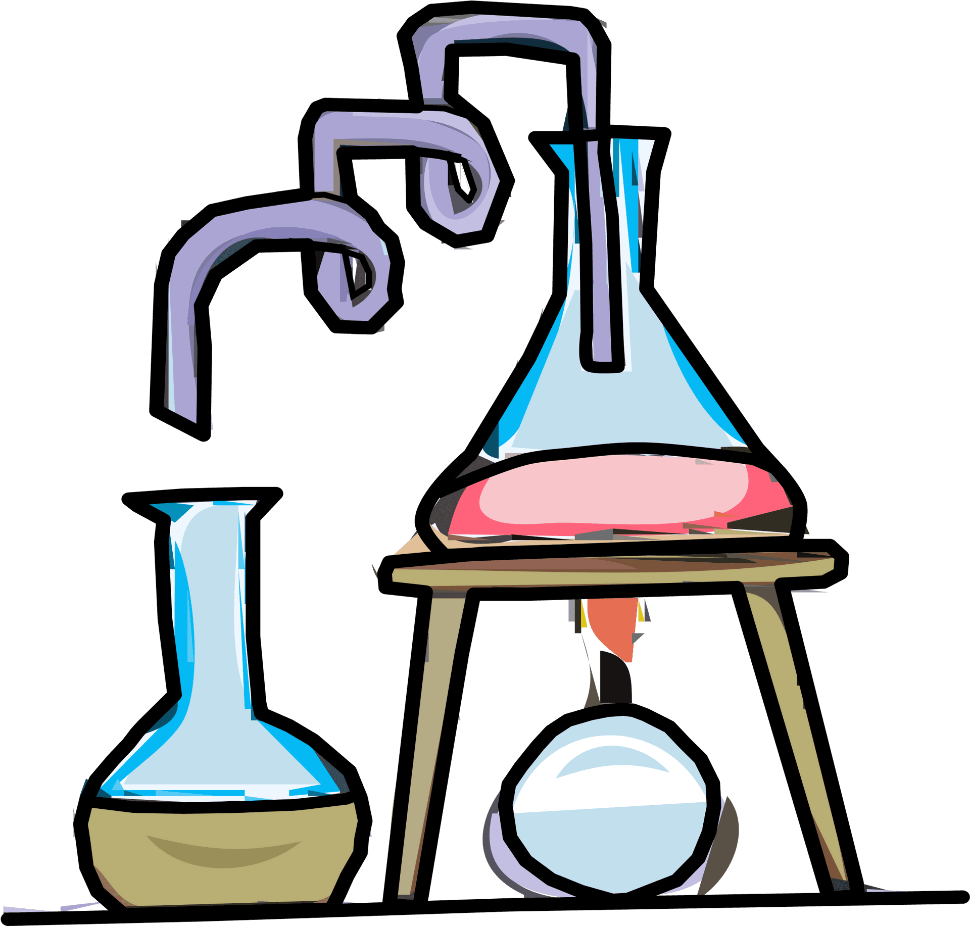 Chemistry Experiment Setup PNG image