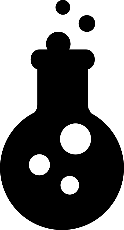 Chemistry_ Flask_ Silhouette PNG image