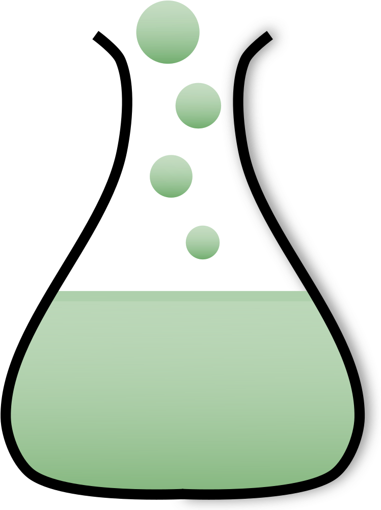 Chemistry Flaskwith Bubbles PNG image