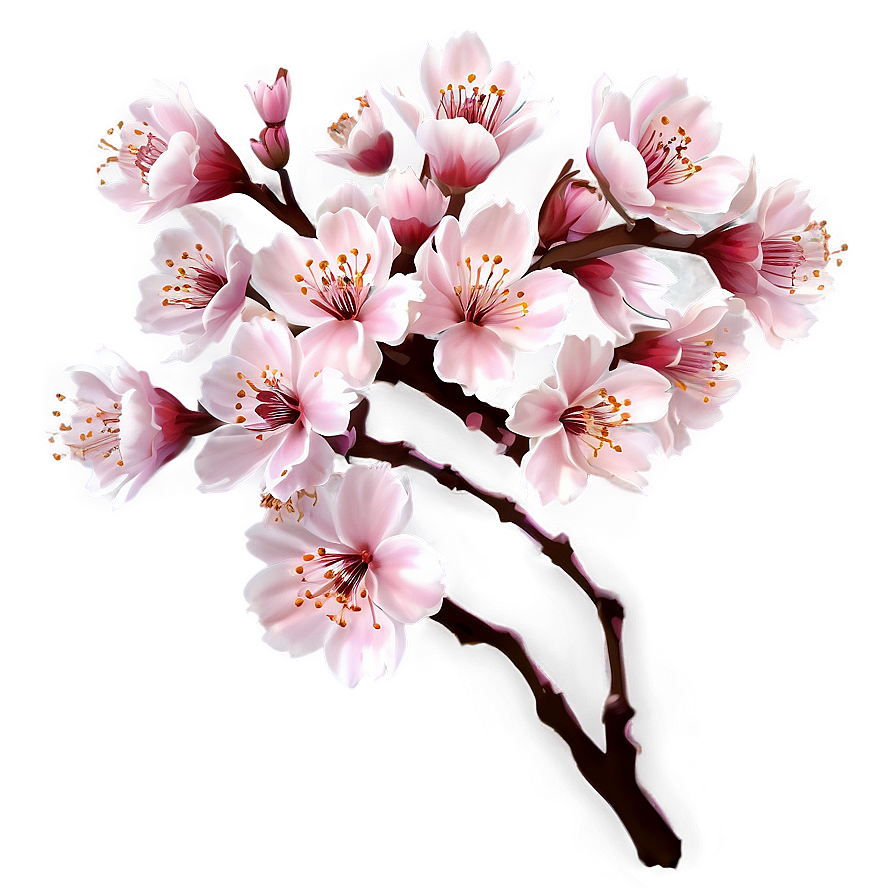 Cherry Blossom Flower B PNG image