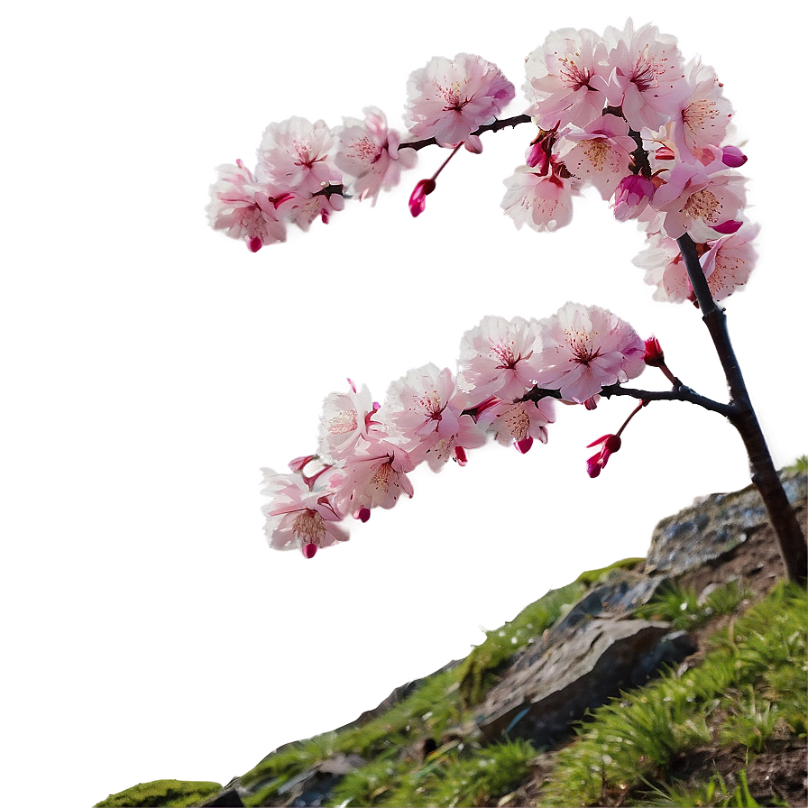 Cherry Blossom On Mountain Top Png Cmd35 PNG image