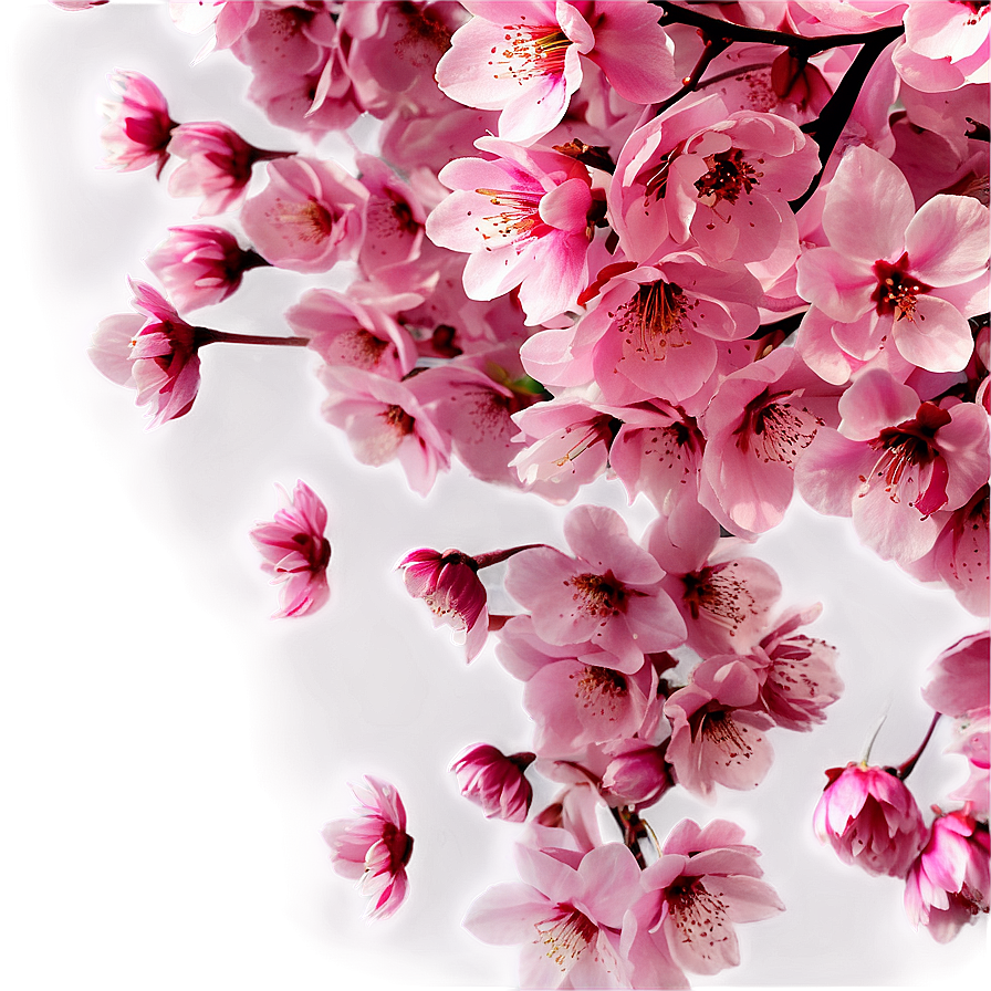 Cherry Blossom Petals Overlay Png 05032024 PNG image