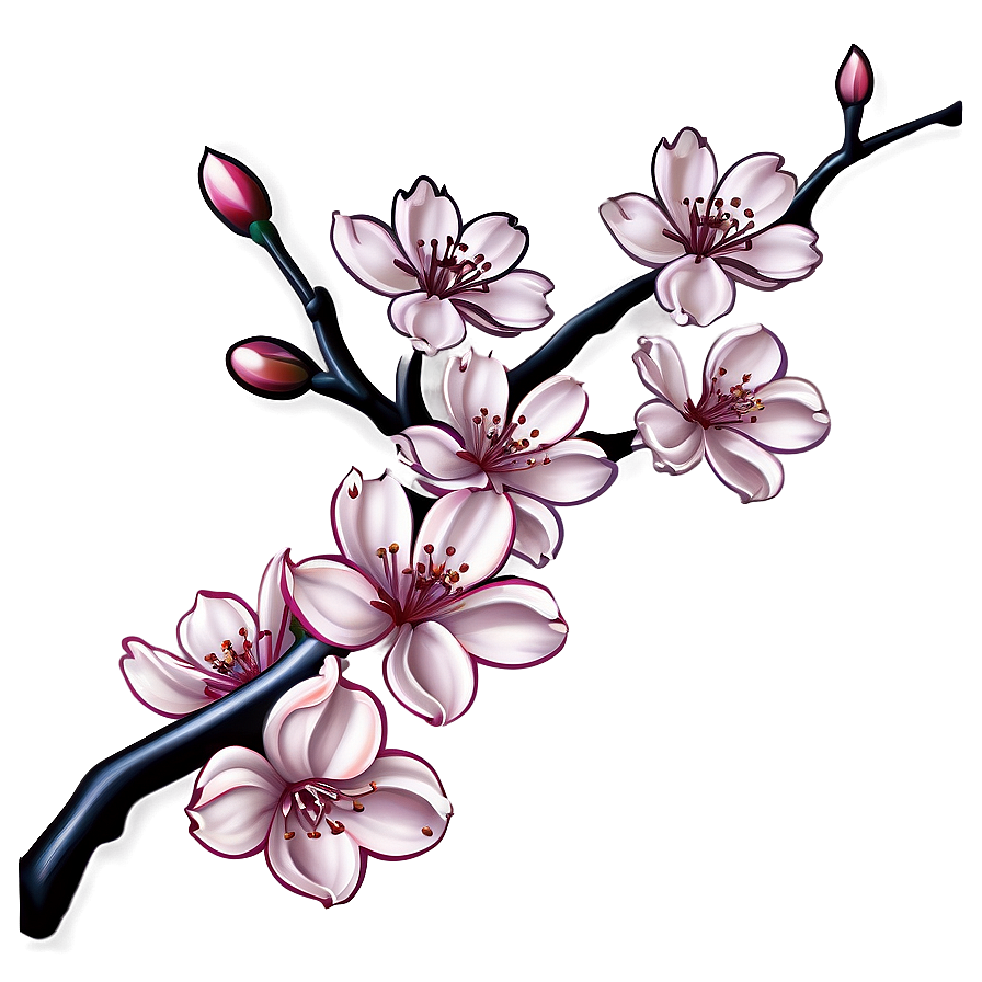Cherry Blossom Tattoo Png Oyx85 PNG image