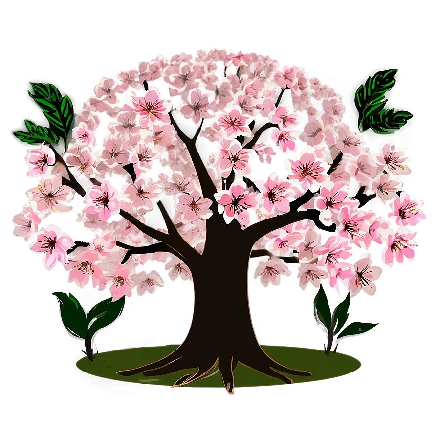 Cherry Blossom Tree Illustration Png 05032024 PNG image