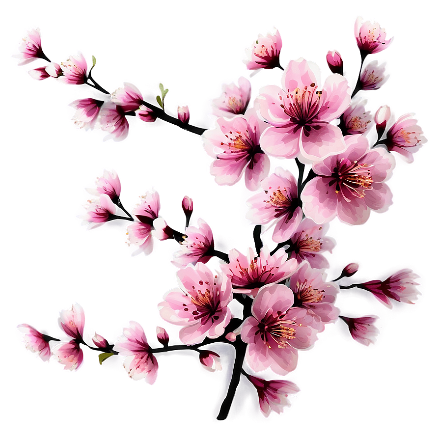 Cherry Blossom With Blue Sky Png Qex PNG image