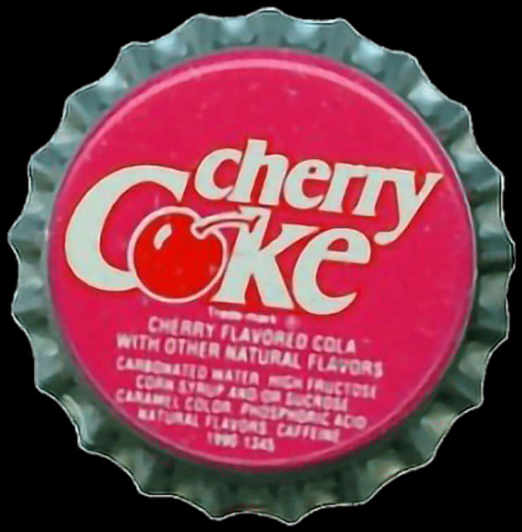 Cherry Coke Bottle Cap PNG image