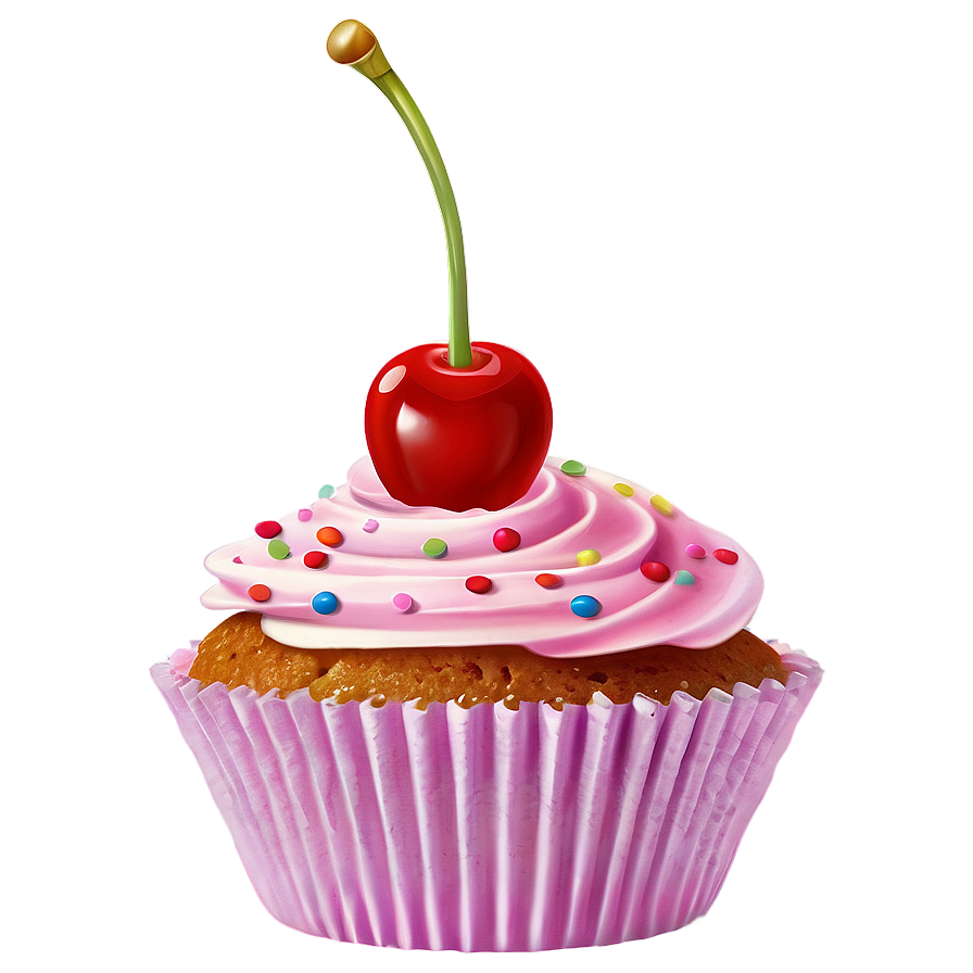 Cherry Cupcake Png 17 PNG image