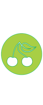 Cherry Icon Green Background PNG image