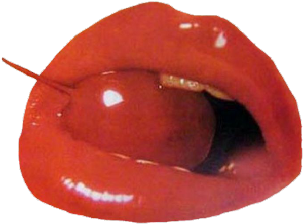 Cherry Lips Close Up PNG image