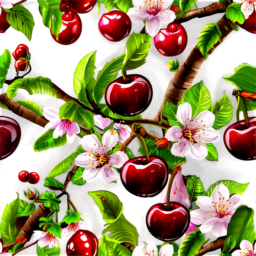 Cherry Tree Orchard Png 06212024 PNG image