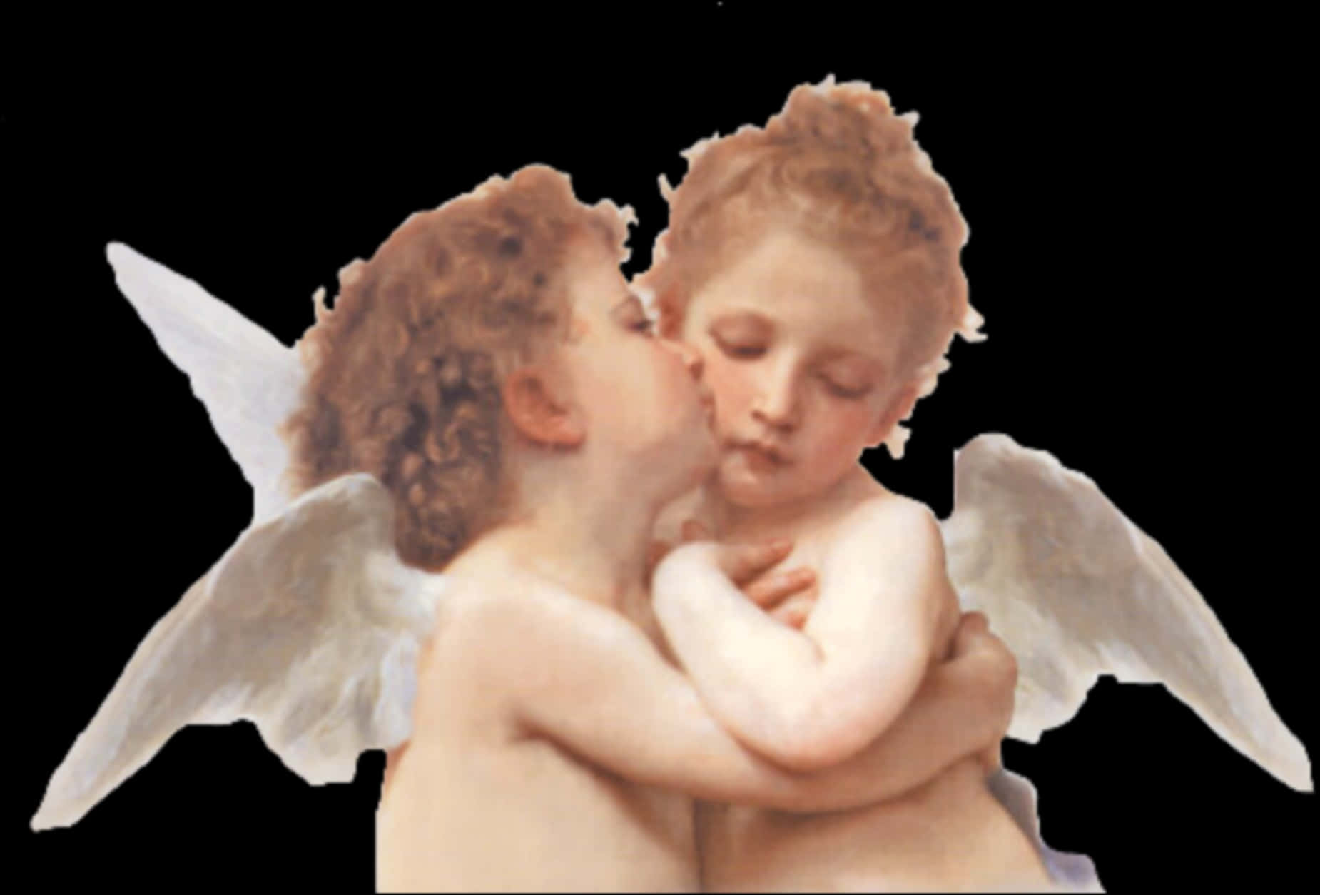 Cherubic Kiss Angels PNG image