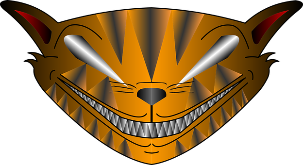 Cheshire Cat Smirk Illustration PNG image