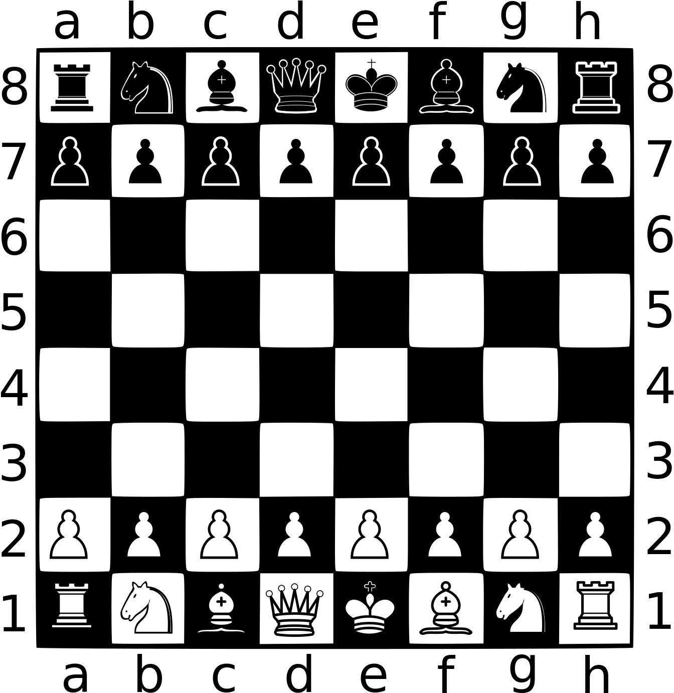 Chessboard Initial Setup PNG image