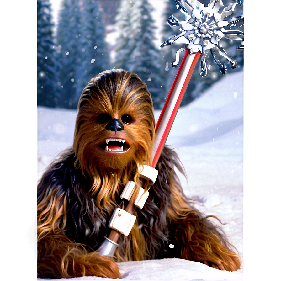 Chewbacca In Snow Scene Png Xqb44 PNG image