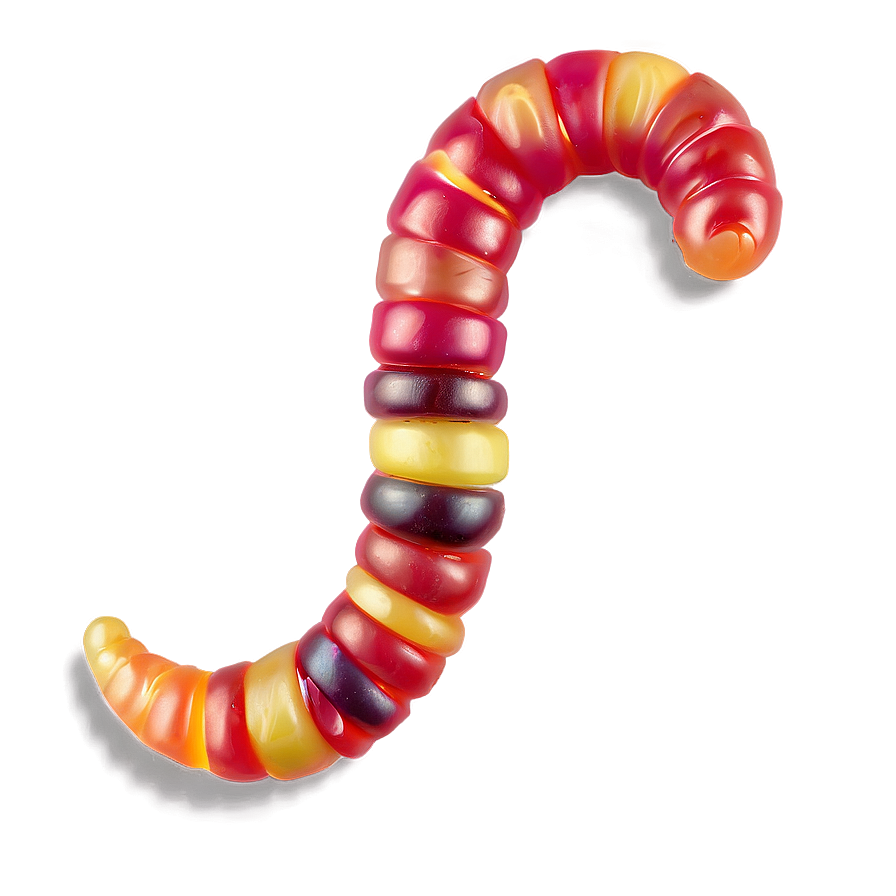 Chewy Gummy Worm Confectionery Png 06132024 PNG image