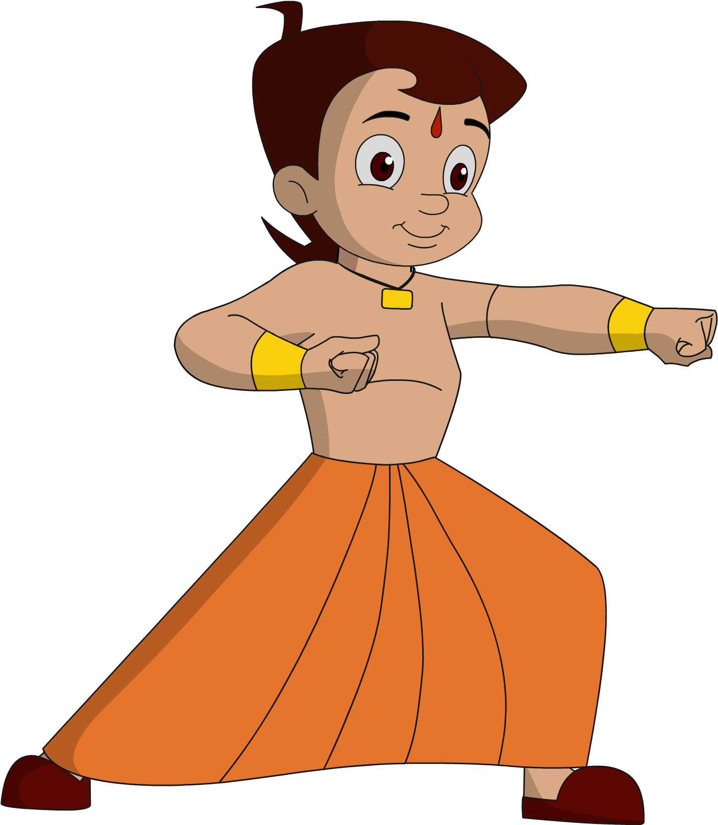 Chhota Bheem Animated Character Pose PNG image