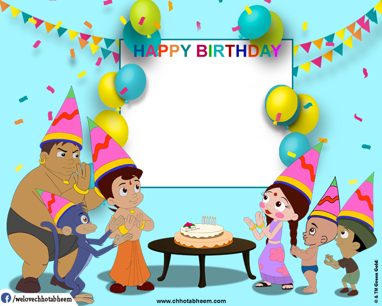 Chhota Bheem Birthday Celebration PNG image