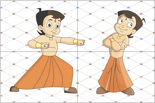 Chhota Bheem Dancing Characters PNG image