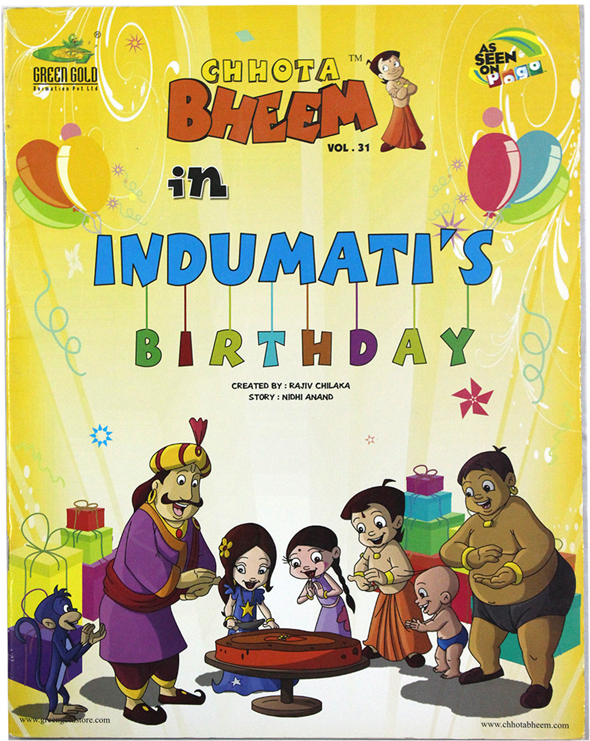 Chhota Bheem Indumatis Birthday Volume31 Cover PNG image