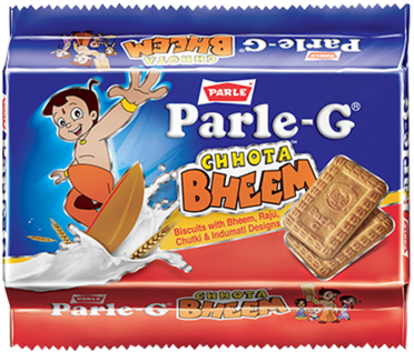 Chhota Bheem Parle G Biscuit Packaging PNG image