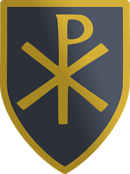 Chi Rho Christian Symbol Shield PNG image