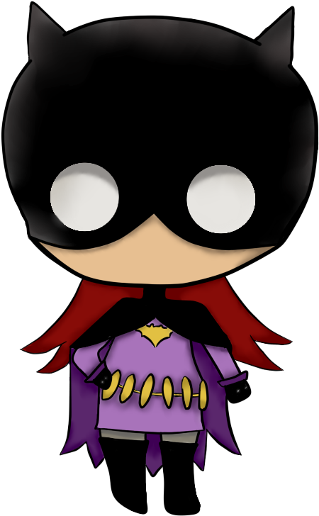 Chibi Batgirl Cartoon PNG image